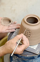 Image of teapot-making process